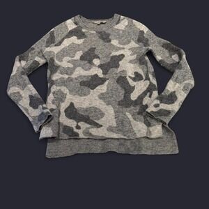 Athleta Undercover Camo Alpaca Wool Blend Pullover Sweater XS